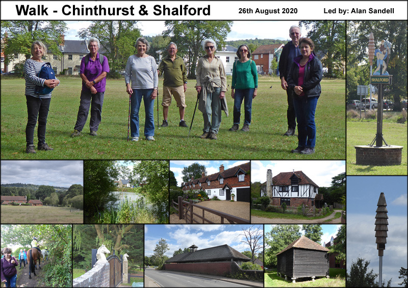 Walk - Chinthurst & Shalford - 26th August 2020
